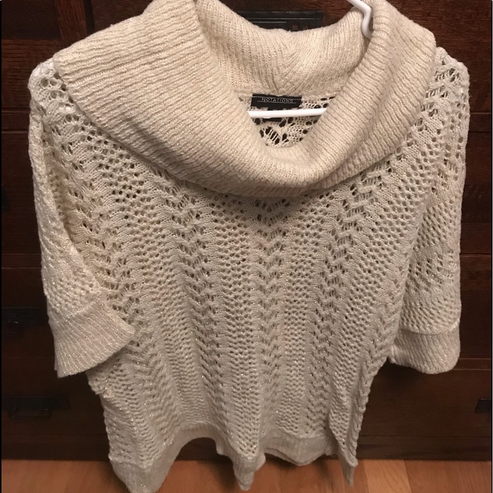 Short Sleeve Turtleneck Sweater